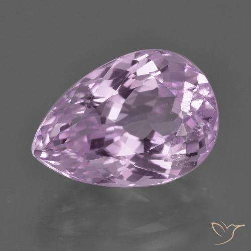8.55ct Natürlicher Mittel-Helllila Kunzit, Birnenform, VS