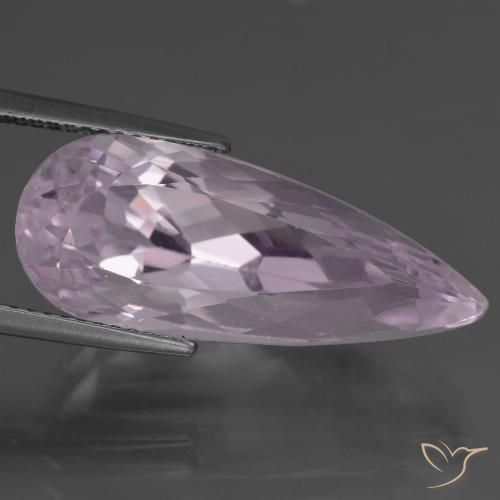 17.09ct Natürlicher Helles Royal Lila Pink Kunzit, Birnenform, VVS-VS