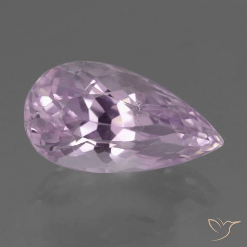 9.99ct Natürlicher Hellviolettes Rosa Kunzit, Birnenform, VS