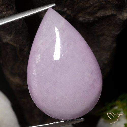 26.27ct Natürlicher Mittel-Hellrosa Kunzit, Birnenform, Lichtdurchlässig