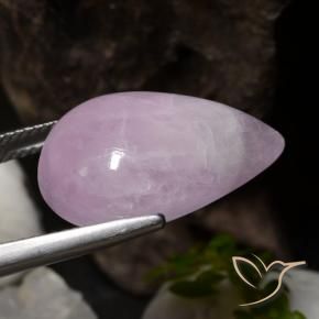 9,17 ctw natürlicher Mittel-Hellrosa Kunzit, Birnenform, Lichtdurchlässig
