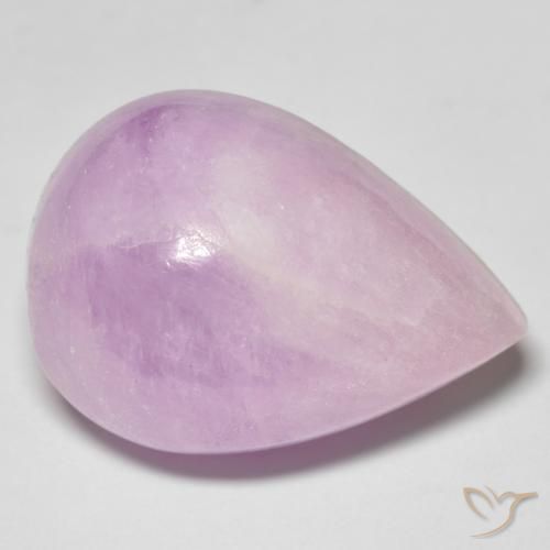 35.03ct Natürlicher Lila-rosa Kunzit, Birnenform, Lichtdurchlässig