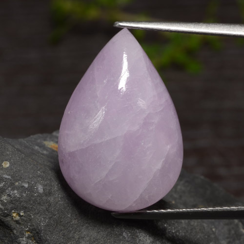 18,18 ctw natürlicher violetter Kunzit, Birnenform, Lichtdurchlässig