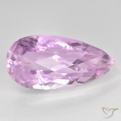 12.04ct Natürlicher Sehr helles Rosa Kunzit, Birnenform, VS