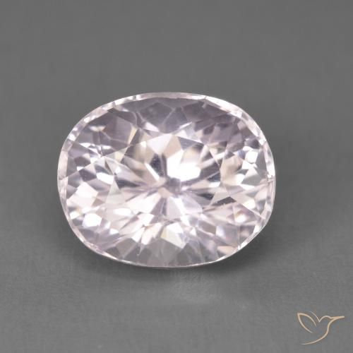 3.80ct Natürlicher Lila-Rosa Weiß Kunzit, Oval, Lichtundurchlässig