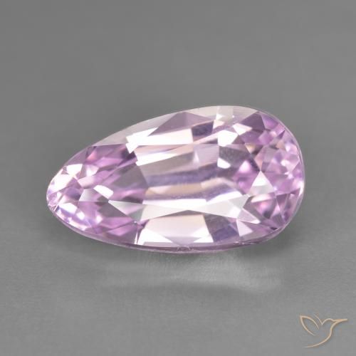 7.85ct Natürlicher Hellviolettes Rosa Kunzit, Birnenform, VVS