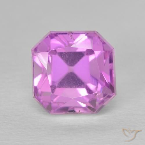 3.51ct Natürlicher Rosaviolettes Lila Kunzit, Smaragdschliff, VS