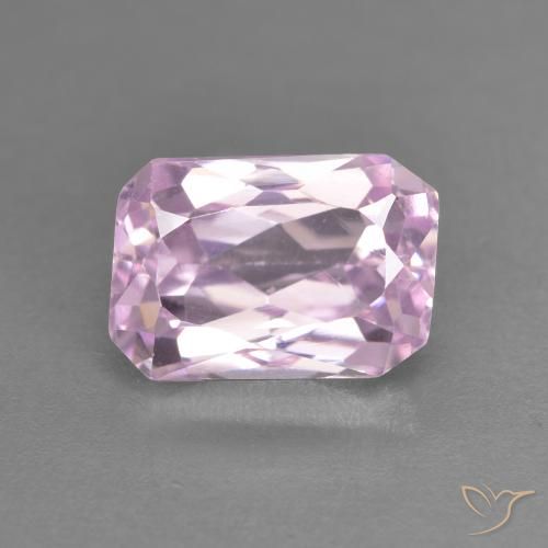 3.00ct Natürlicher Rosaviolettes Lila Kunzit, Smaragdschliff, VVS