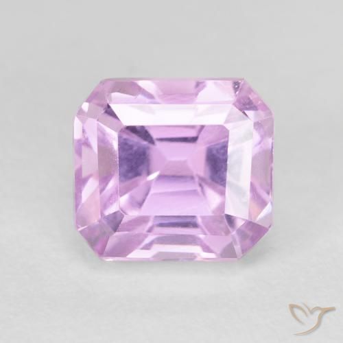 3.97ct Natürlicher helllila- Kunzit, Smaragdschliff, VVS-VS