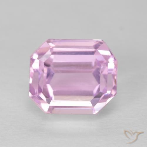 4.18ct Natürlicher Königslila Rosa Kunzit, Smaragdschliff, VVS