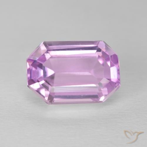 5.94ct Natürlicher Sehr helles Rosa Kunzit, Smaragdschliff, VVS