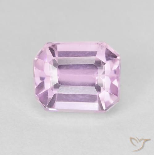 3.03ct Natürlicher Rosaviolettes Lila Kunzit, Smaragdschliff, VS