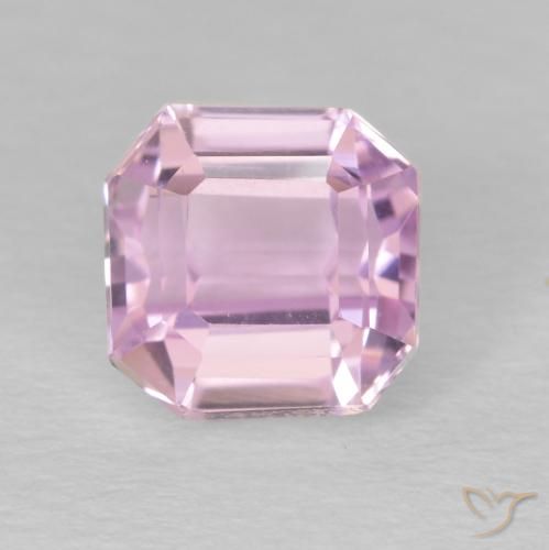 2.10ct Natürlicher Sehr helles Rosa Kunzit, Smaragdschliff, VVS