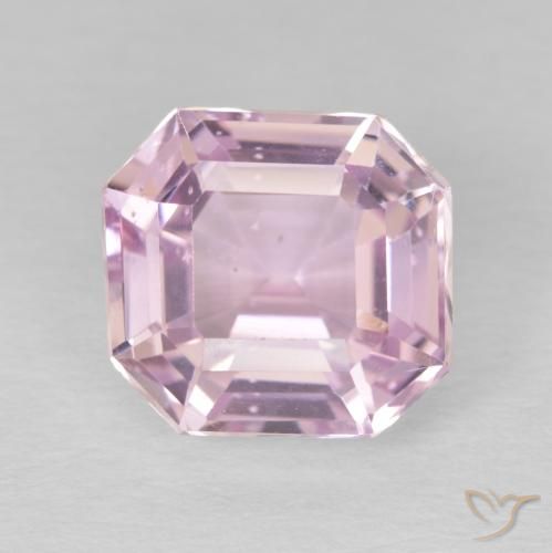 5.87ct Natürlicher hellrosa Kunzit, Smaragdschliff, VS