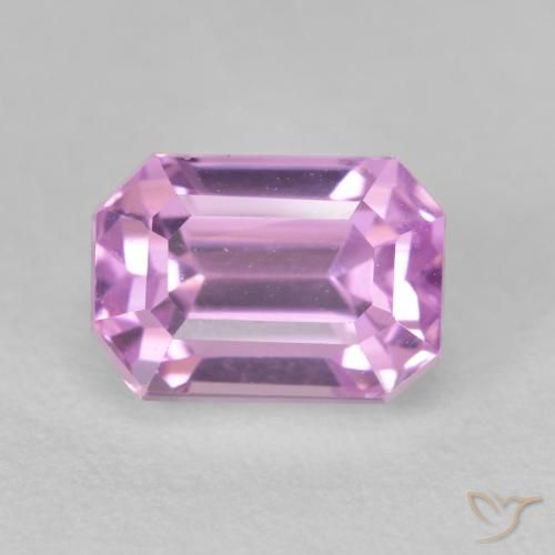 2.27ct Natürlicher Helles Rosa-Lila Kunzit, Smaragdschliff, VVS-VS