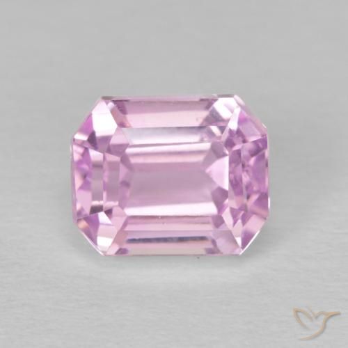 2.96ct Natürlicher Mittelrosa Kunzit, Smaragdschliff, VVS-VS