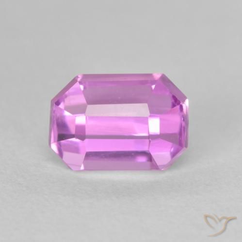 1.91ct Natürlicher Rosaviolettes Lila Kunzit, Smaragdschliff, VVS-VS