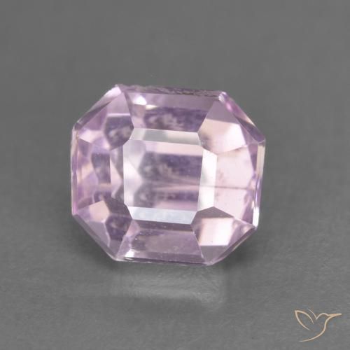 1.59ct Natürlicher Sehr helles Königsrosa Kunzit, Smaragdschliff, VS-SI