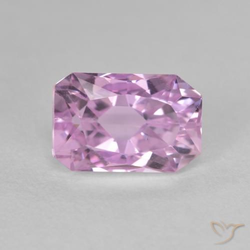 2.97ct Natürlicher Rosaviolettes Lila Kunzit, Smaragdschliff, VS