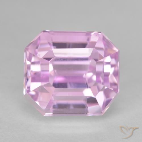 12.31ct Natürlicher helllila- Kunzit, Smaragdschliff, VVS-VS
