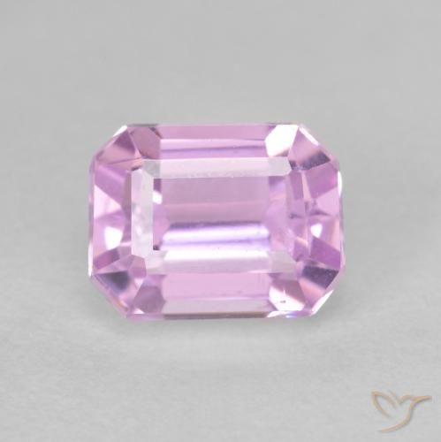 2.01ct Natürlicher Hellrosa Violett Lila Kunzit, Smaragdschliff, VS