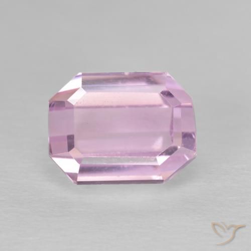 4.02ct Natürlicher Kirschrosa-Ton Kunzit, Smaragdschliff, VVS-VS