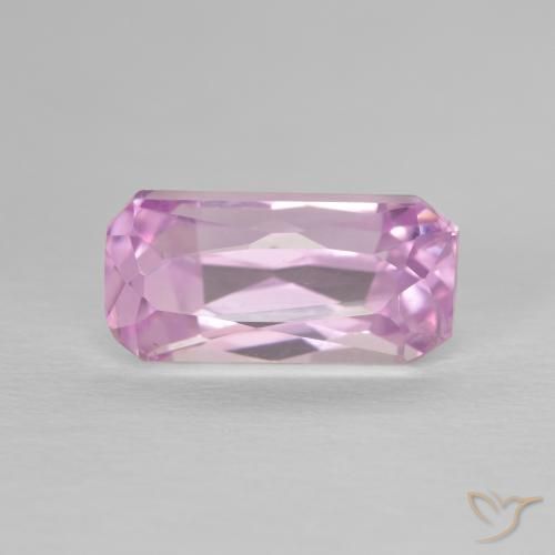 3.53ct Natürlicher Sehr helles Rosa Kunzit, Smaragdschliff, VVS-VS