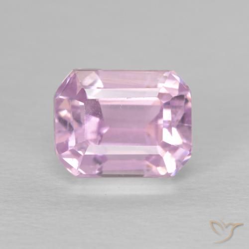 1.63ct Natürlicher Rosaviolettes Lila Kunzit, Smaragdschliff, VS