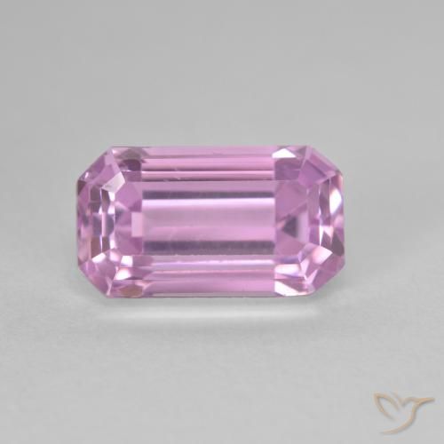 5.87ct Natürlicher Sehr helles Royal Purple Pink Kunzit, Smaragdschliff, VVS