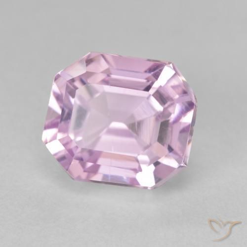 5.02ct Natürlicher Kirschrosa-Ton Kunzit, Smaragdschliff, VVS