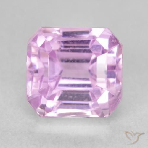 3.26ct Natürlicher Hellrosa Violett Lila Kunzit, Smaragdschliff, VVS-VS