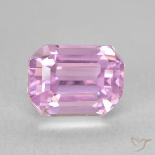 2.20ct Natürlicher Rosaviolettes Lila Kunzit, Smaragdschliff, VVS-VS