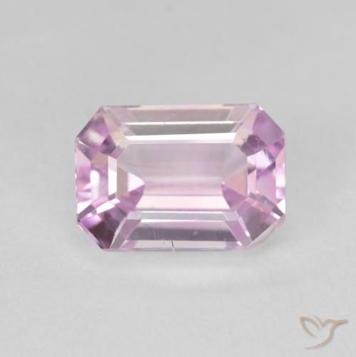 3.88ct Natürlicher Mittelrosa Kunzit, Smaragdschliff, VVS-VS