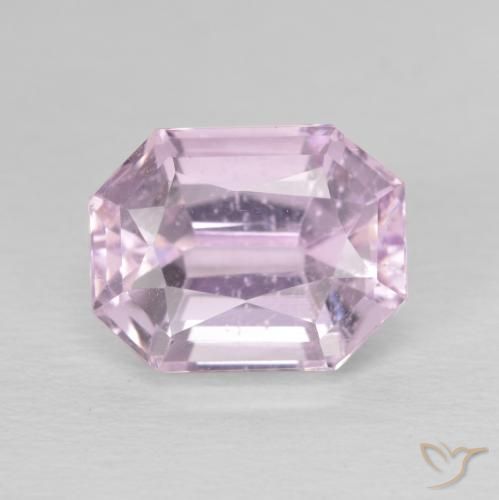 5.19ct Natürlicher hellrosa Kunzit, Smaragdschliff, VS