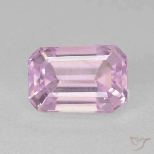 3.87ct Natürlicher Kirschrosa-Ton Kunzit, Smaragdschliff, VVS