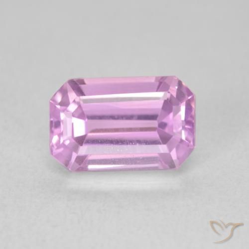 2.70ct Natürlicher Rosaig-lila Kunzit, Smaragdschliff, VVS-VS