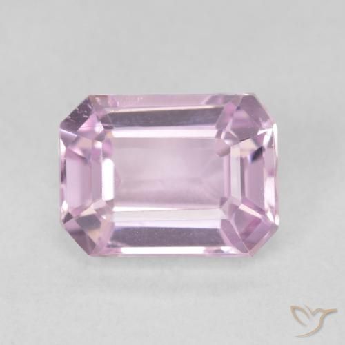 2.98ct Natürlicher Rosaviolettes Lila Kunzit, Smaragdschliff, VVS-VS