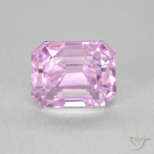 3.29ct Natürlicher Mittelviolett Kunzit, Smaragdschliff, VVS-VS
