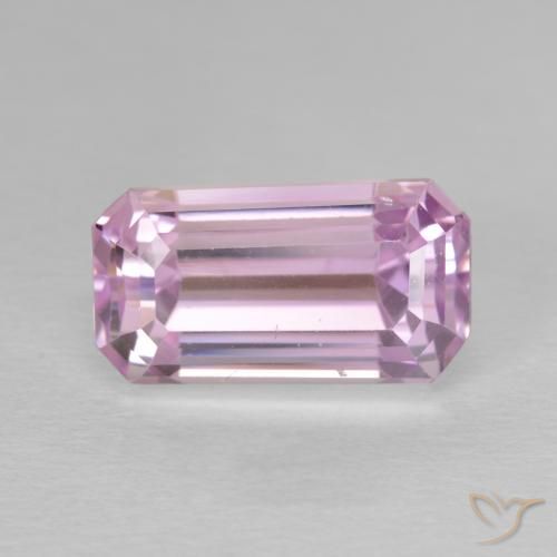 9.78ct Natürlicher Mittelrosa Kunzit, Smaragdschliff, VVS-VS