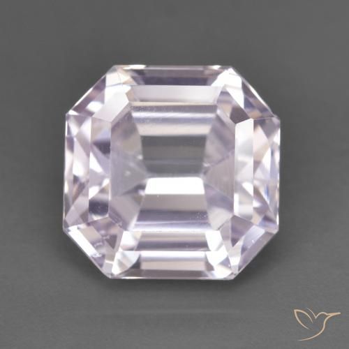 6.38ct Natürlicher Helles Lavendelrosa Kunzit, Smaragdschliff, VVS-VS