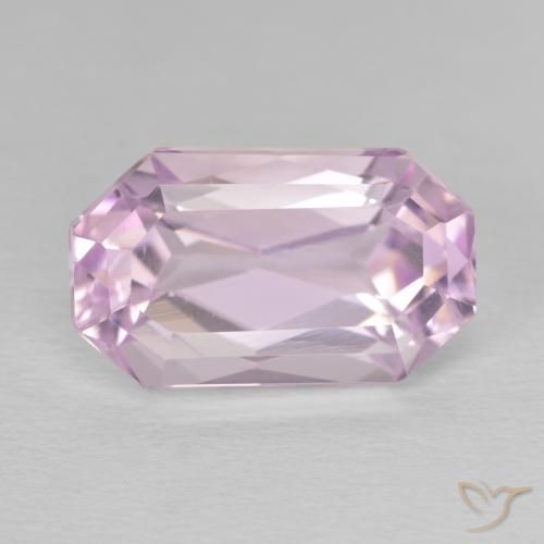 8.81ct Natürlicher Medium Light-Pink Kunzit, Smaragdschliff, VVS-VS
