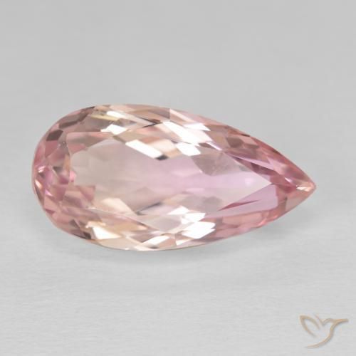 9,17 ctw natürlicher orange-rosa Kunzit, Birnenform, VVS-VS
