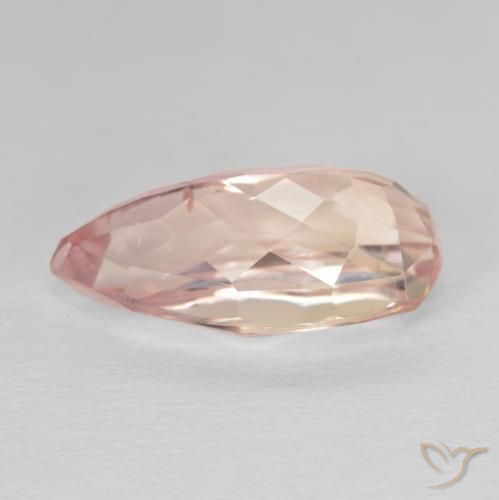 9,17 ctw natürlicher orange-rosa Kunzit, Birnenform, VVS-VS