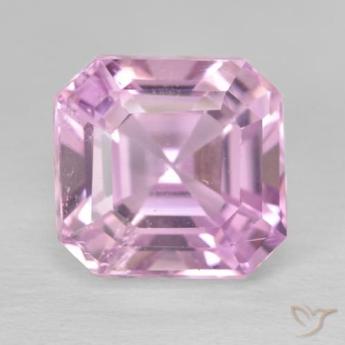 8.13ct Natürlicher hellrosa Kunzit, Smaragdschliff, VS