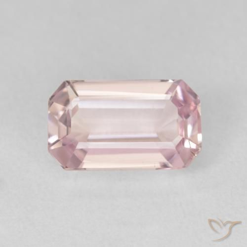 2.53ct Natürlicher hellrose-rosa Kunzit, Smaragdschliff, VS