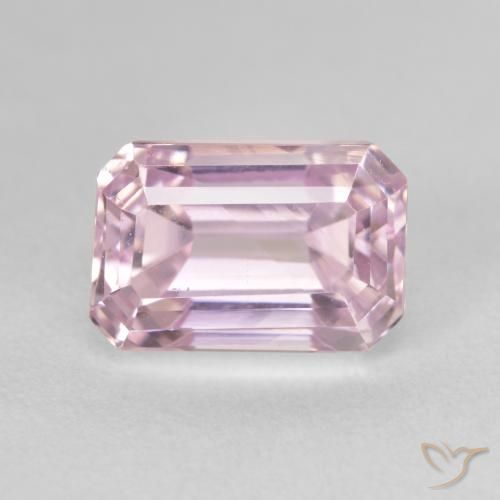 6.66ct Natürlicher hellrosa Kunzit, Smaragdschliff, VS