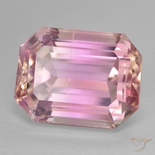 9,17 ctw natürlicher pink Kunzit, Oktagonschliff, VS
