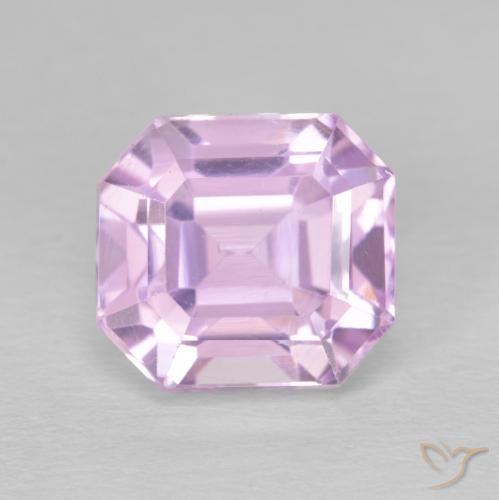 6.53ct Natürlicher Mittelrosa Kunzit, Smaragdschliff, VS