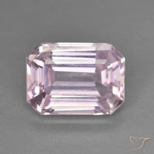 5.78ct Natürlicher Sehr heller Rosaton Kunzit, Smaragdschliff, VVS-VS