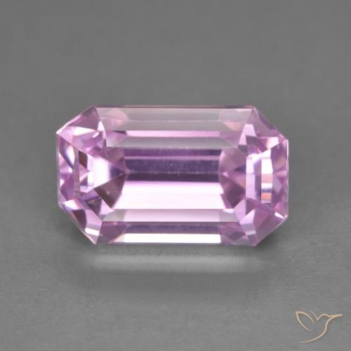7.43ct Natürlicher Königslila Rosa Kunzit, Smaragdschliff, VVS-VS